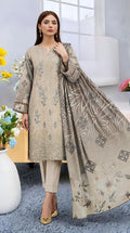 Digital printed Viscous Emb Shirt Digital Bamber Dupatta Plain Dyed Trouser