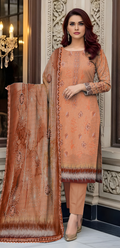 3 PIECE PRINTED EMB UNSTICHED